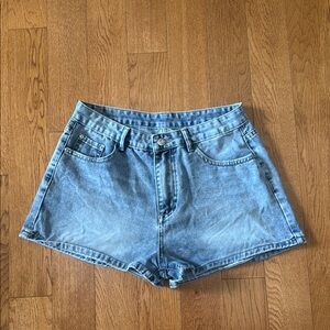 Blue Light Wash Jean Shorts
